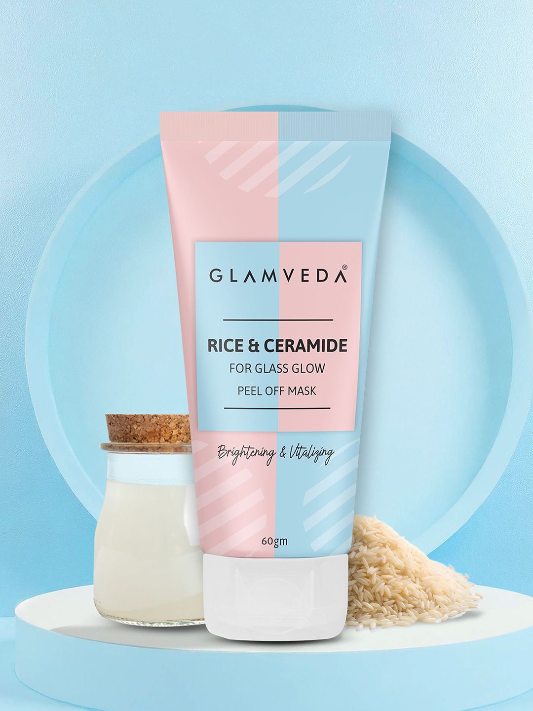 GLAMVEDA Rice & Ceramide Korean Glass Skin Peel Off Mask- 60 g