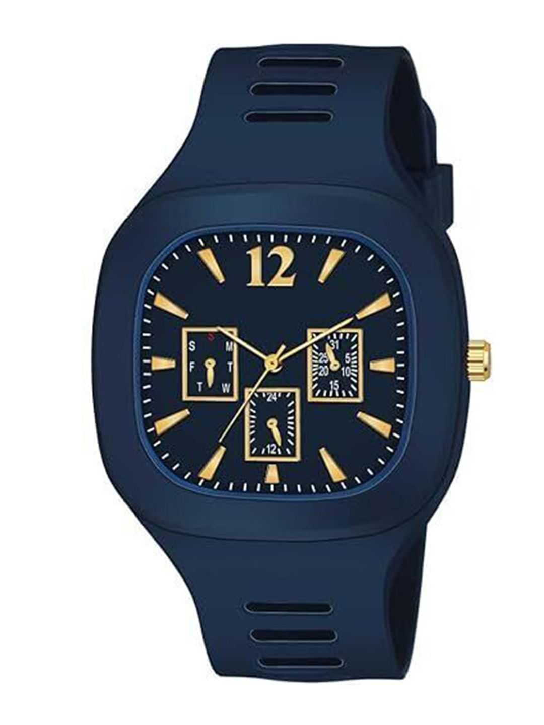SELLORIA Unisex Solid Dial & Silicon Regular Straps Analogue Watch NvyBluAddi-picture-28
