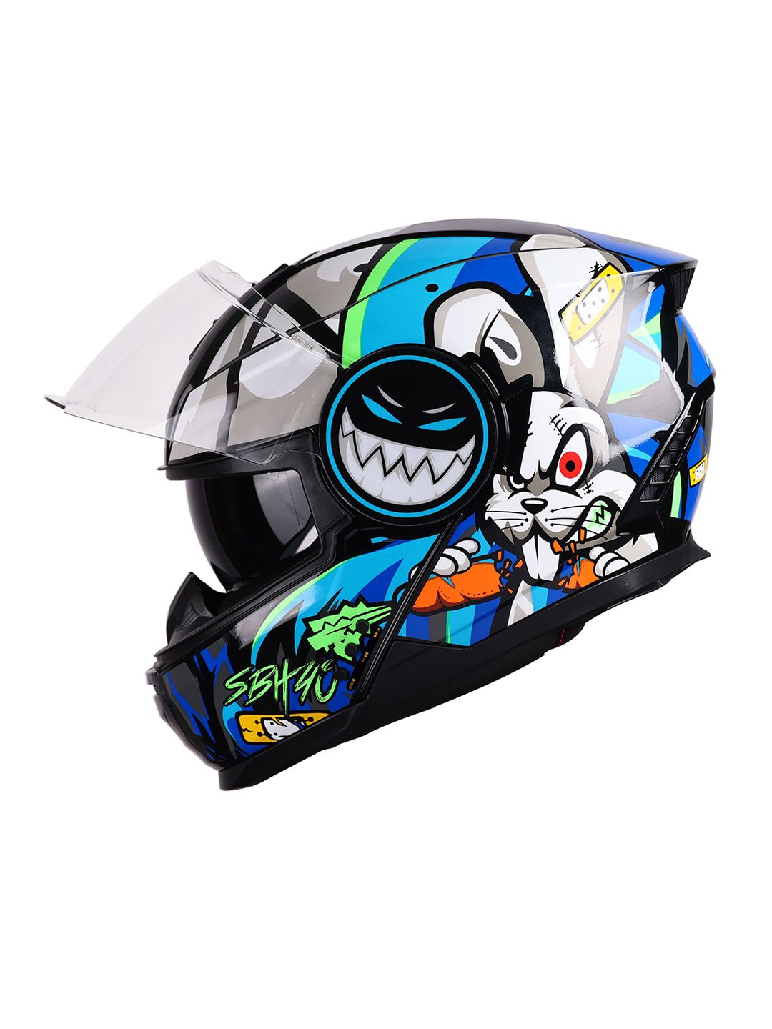 Steelbird SBH 40 Crazy Doe Steel Full Face Motorbike Helmet-picture-32