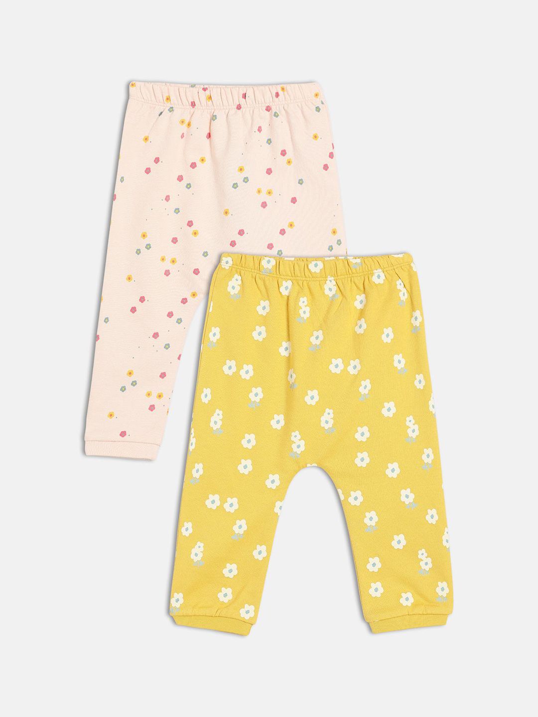 MINI KLUB Girls Pack of 2 Floral Printed Regular Fit Mid-Rise Trousers-picture-34