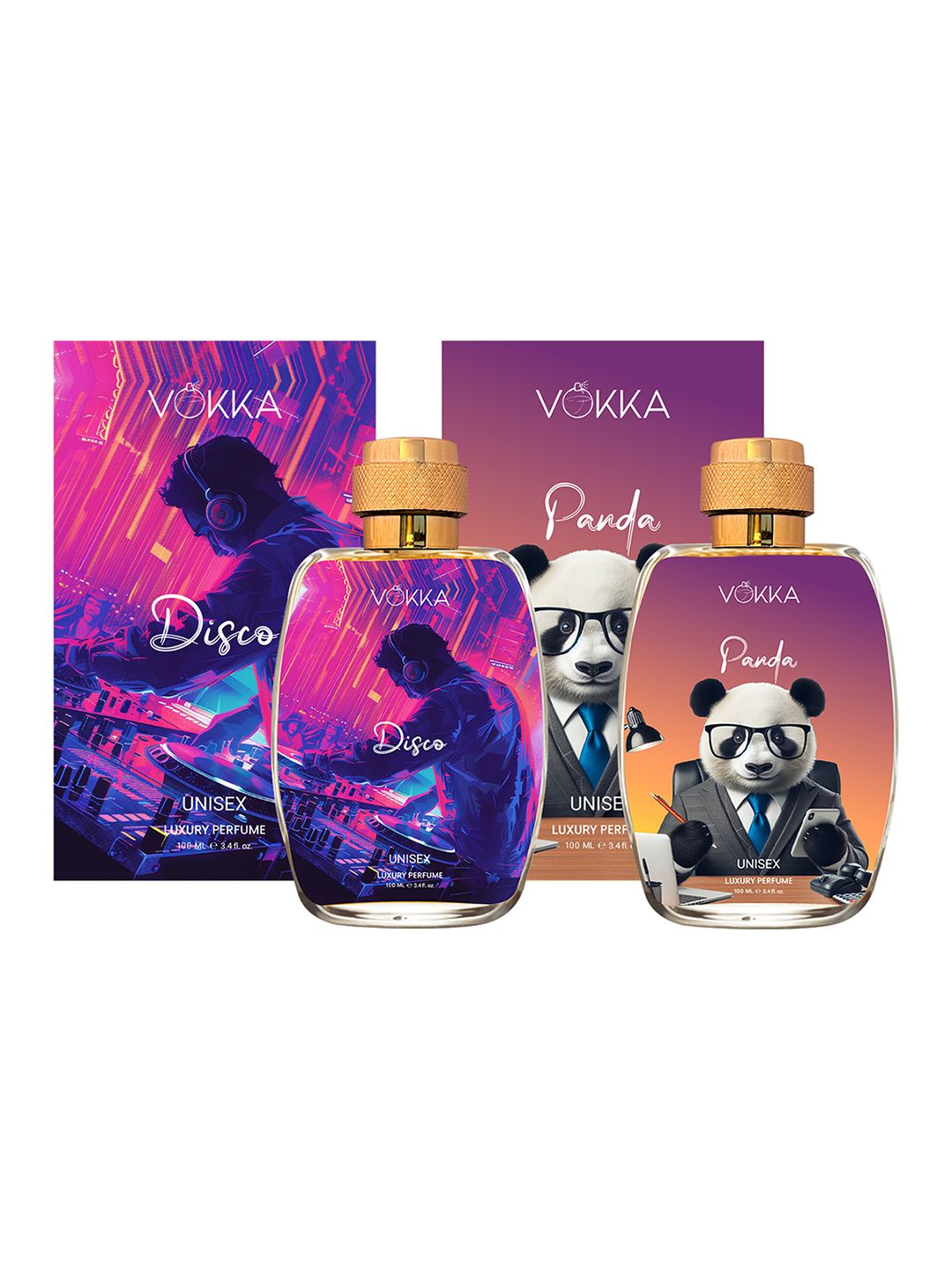 VOKKA Set of Disco & Panda Luxury Long Lasting Perfume - 100 ml each-picture-43