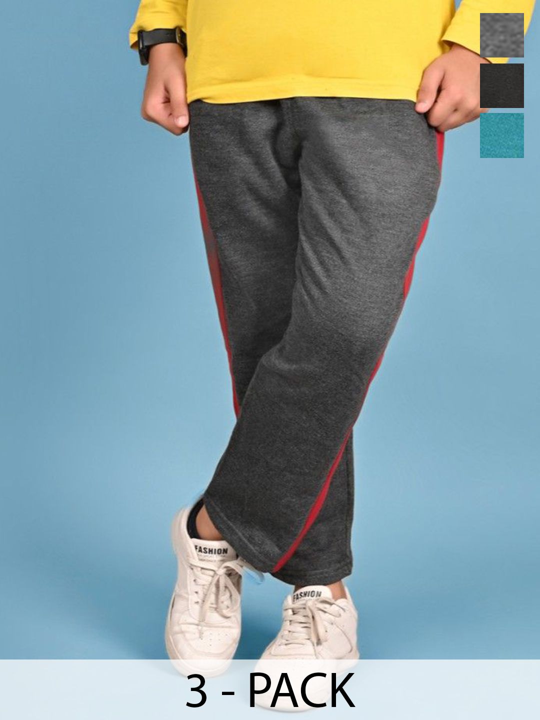 BAESD Boys Pack of 3 Striped Regular Fit Track Pants-picture-54