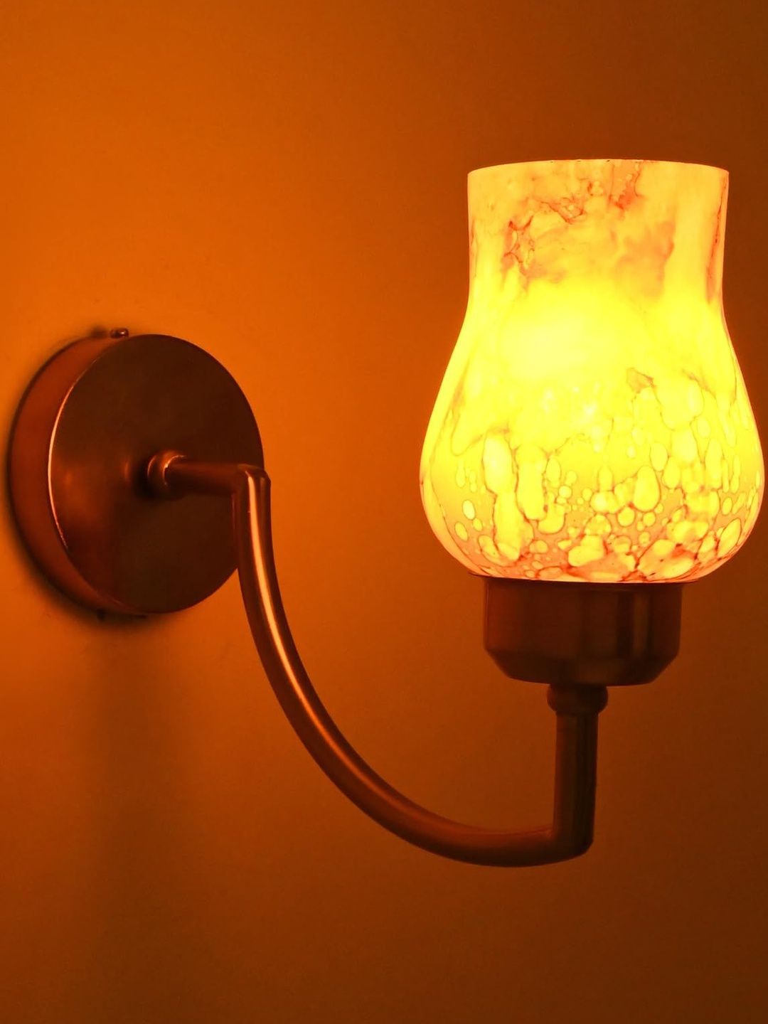 1ST TIME Orange Printed Glass Traditional Cylinder Wall Lamps Wall Lamps-picture-40