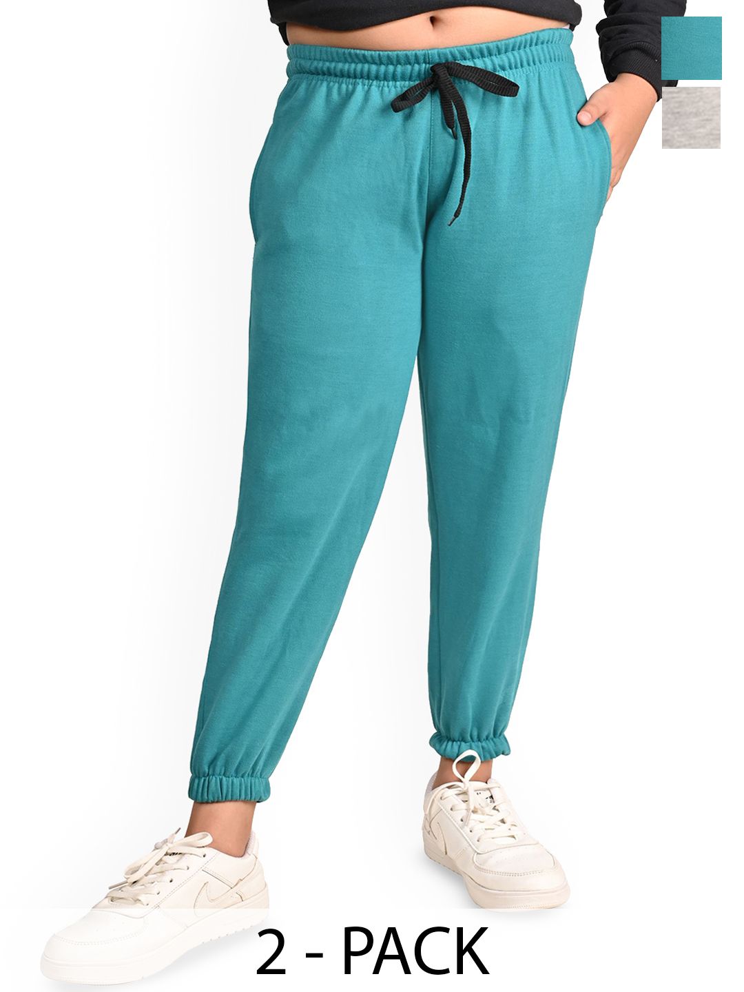 BAESD Girls Pack Of 2 Mid-Rise Joggers-picture-44