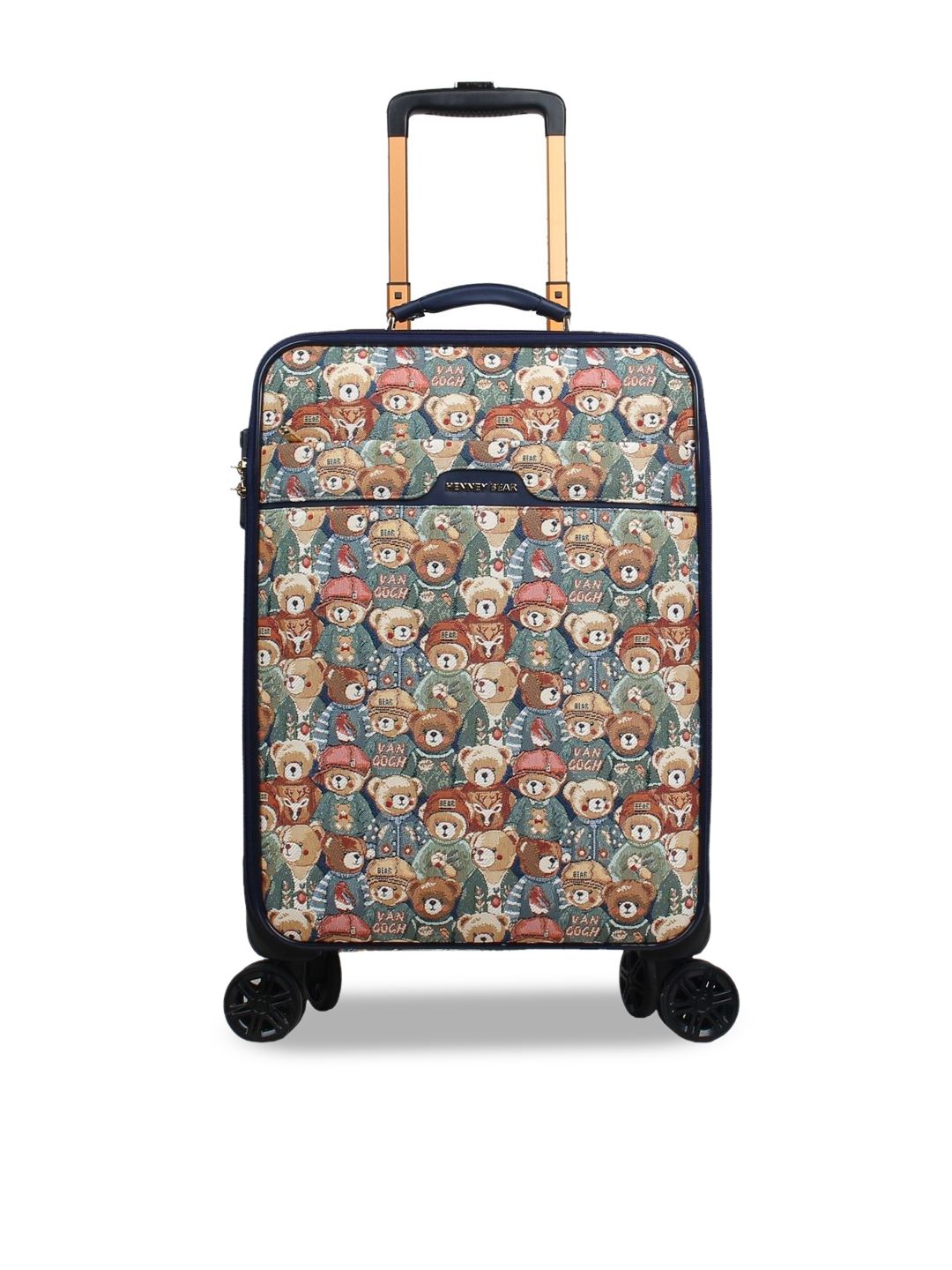 Henney Bear Green Bear Soft Sided Trolley Suitcase-picture-37