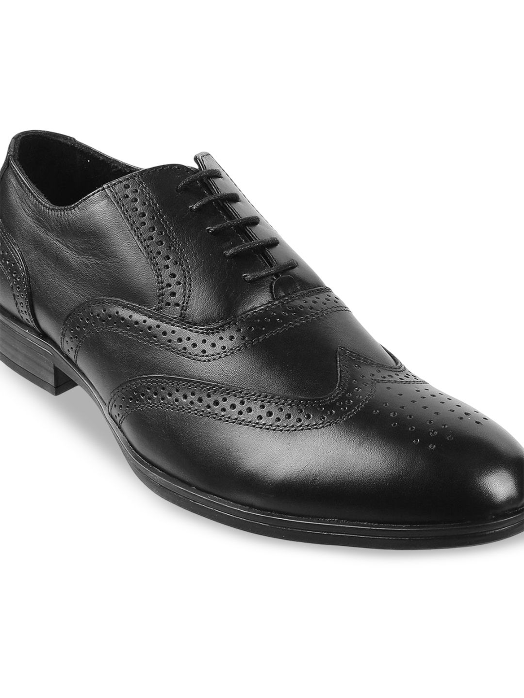 Metro Men Textured Leather Formal Brogues-picture-34