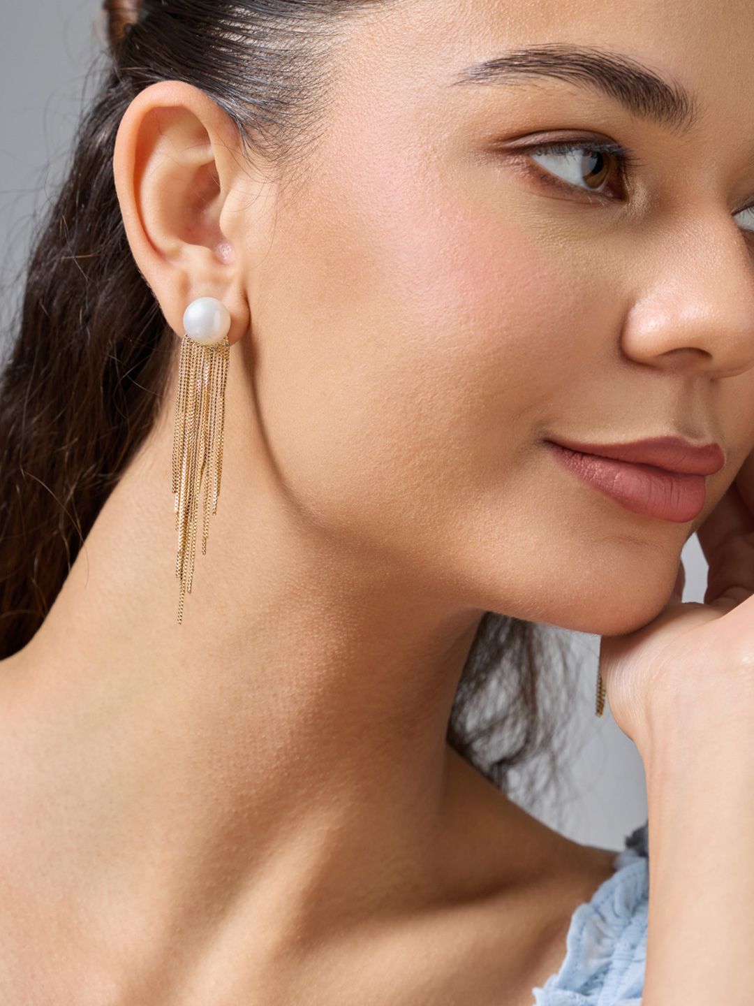 Kushal's Fashion Jewellery Gold-Plated Pearls Classic Drop Earrings-picture-28