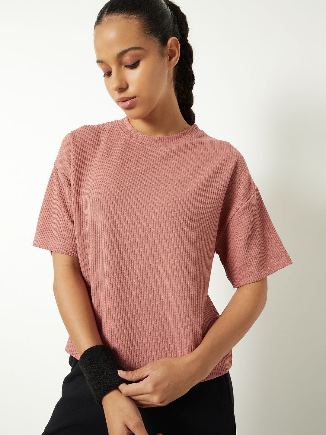 max Women Self Design Round Neck Relaxed Fit T-shirt-picture-27