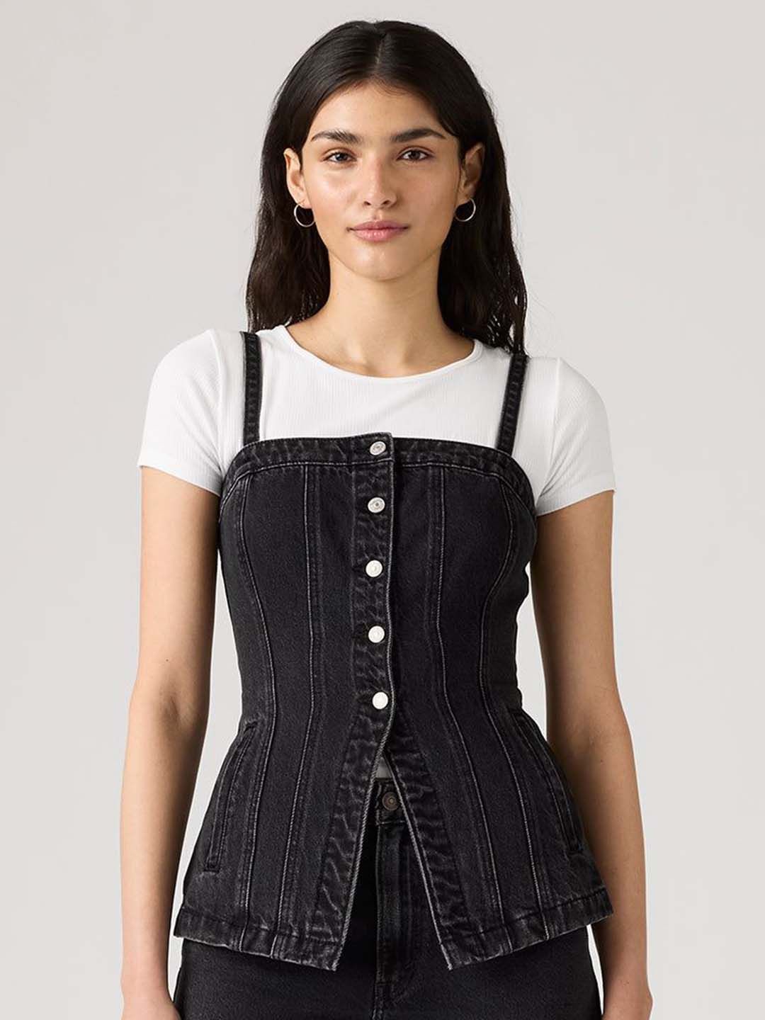 Levis Women's Tailored Bustier Denim Top-picture-20