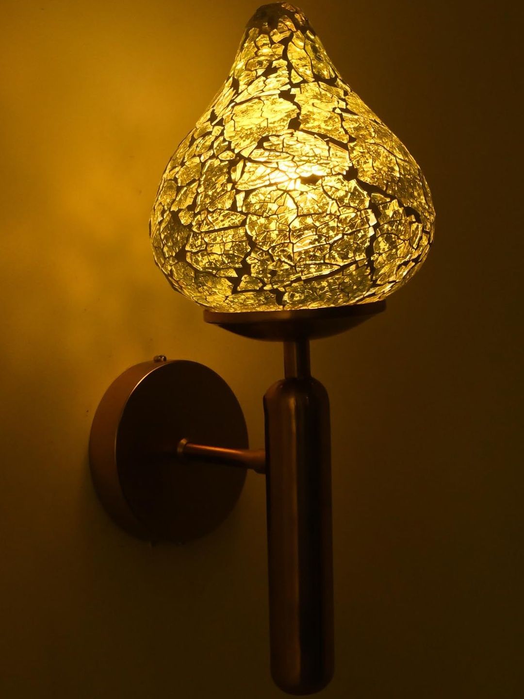 1ST TIME Yellow Printed Glass Traditional Cylinder Wall Lamps Wall Lamps-image-18