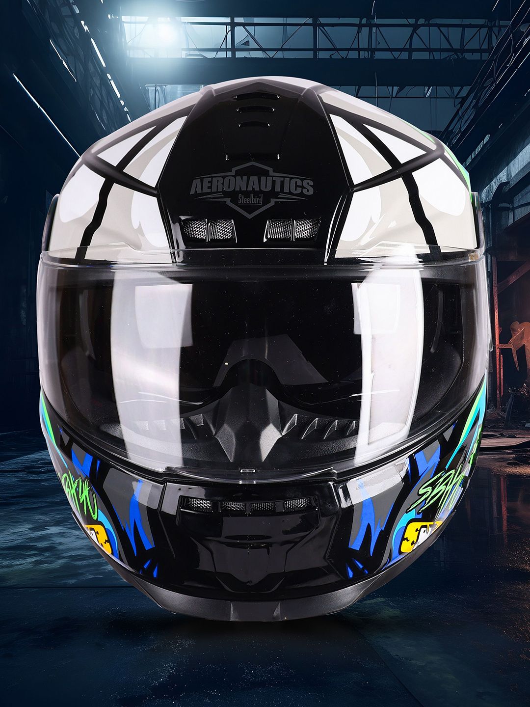 Steelbird SBH 40 Crazy Doe Bluetooth Full Face ISI Certified Motorbike Helmet-image-37