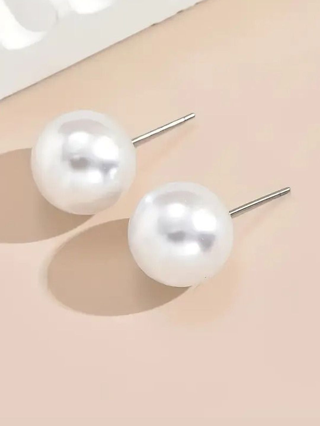 NAVJAI 3 Pairs Western Teardrop Faux Pearl Stud Crystal Earring Stud Set-picture-22
