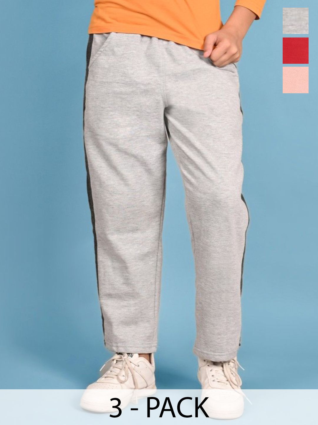 BAESD Boys Pack Of 3 Mid-Rise Track Pant-picture-22