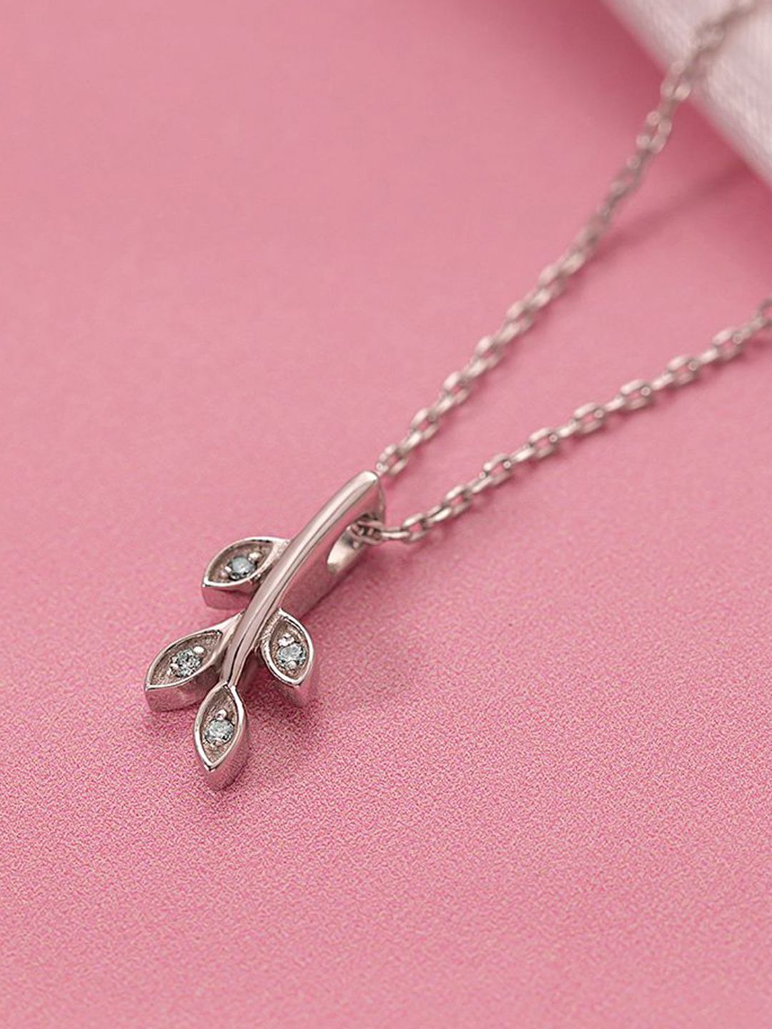 Studio Voylla 925 Sterling Silver Pendant With 0.03 Carat Lab-Grown Diamond - 2.31 g-image-15