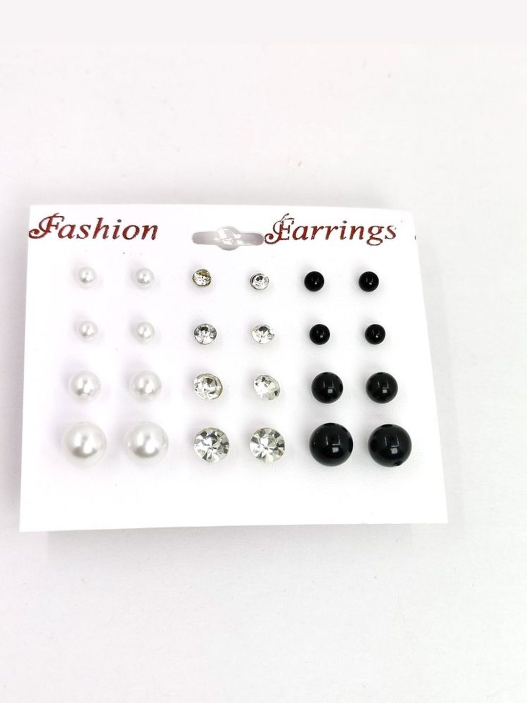 Shivarth Set of 12 & Multi Plastic Artificial Stones & Beads Earrings-picture-21