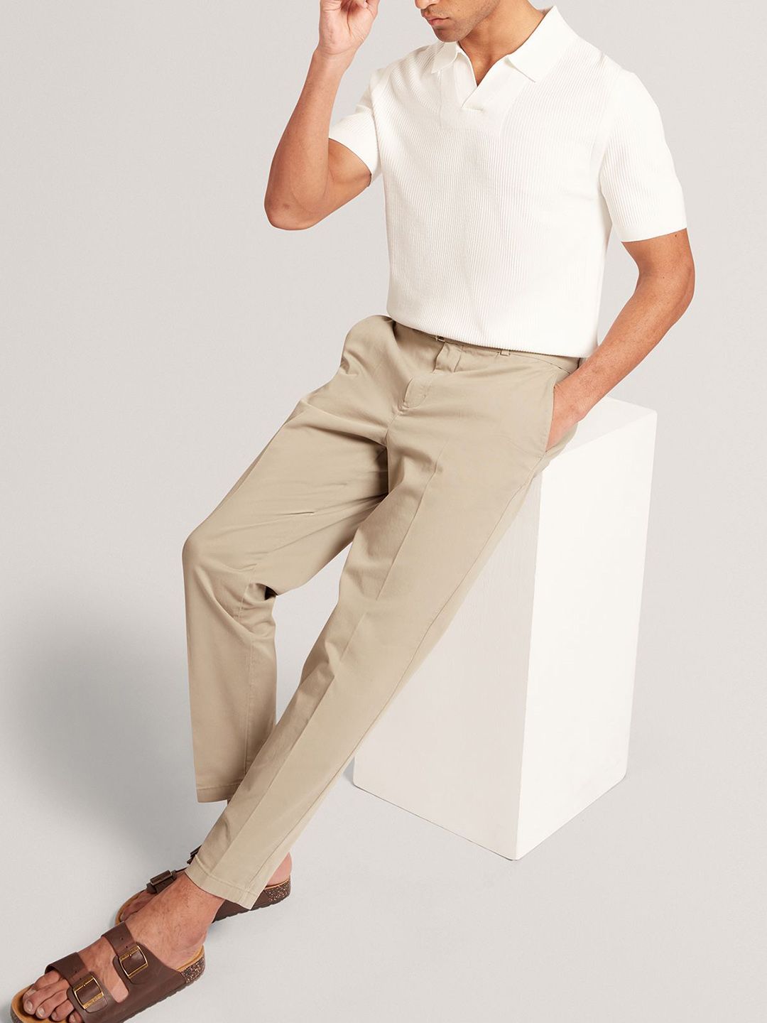 Ted Baker Men Regular Fit Mid-Rise Trousers-picture-58