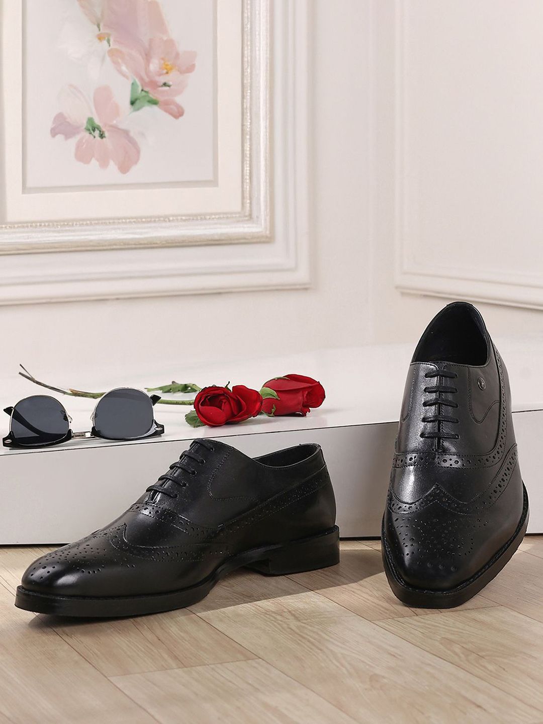 Monte Carlo Textured Genuine Leather Formal Brogues-image-34
