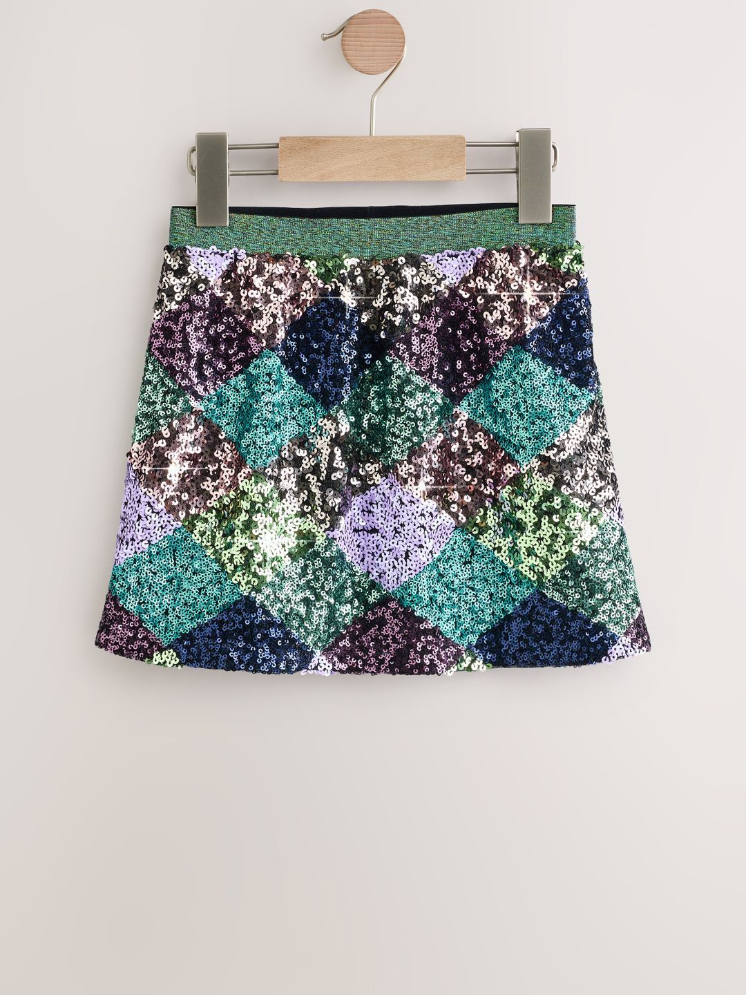 Next Girls Check Sequin Mini Skirt-picture-29