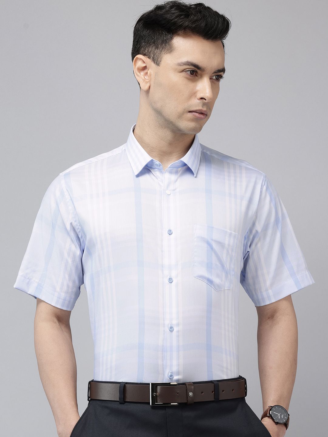 Van Heusen Checked Custom Fit Formal Shirt-picture-24