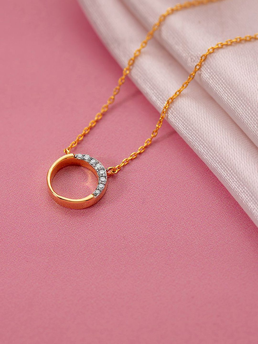 Studio Voylla 925 Sterling Silver Chain With 0.27 Carat Lab-Grown Diamond - 2.51 g-image-19