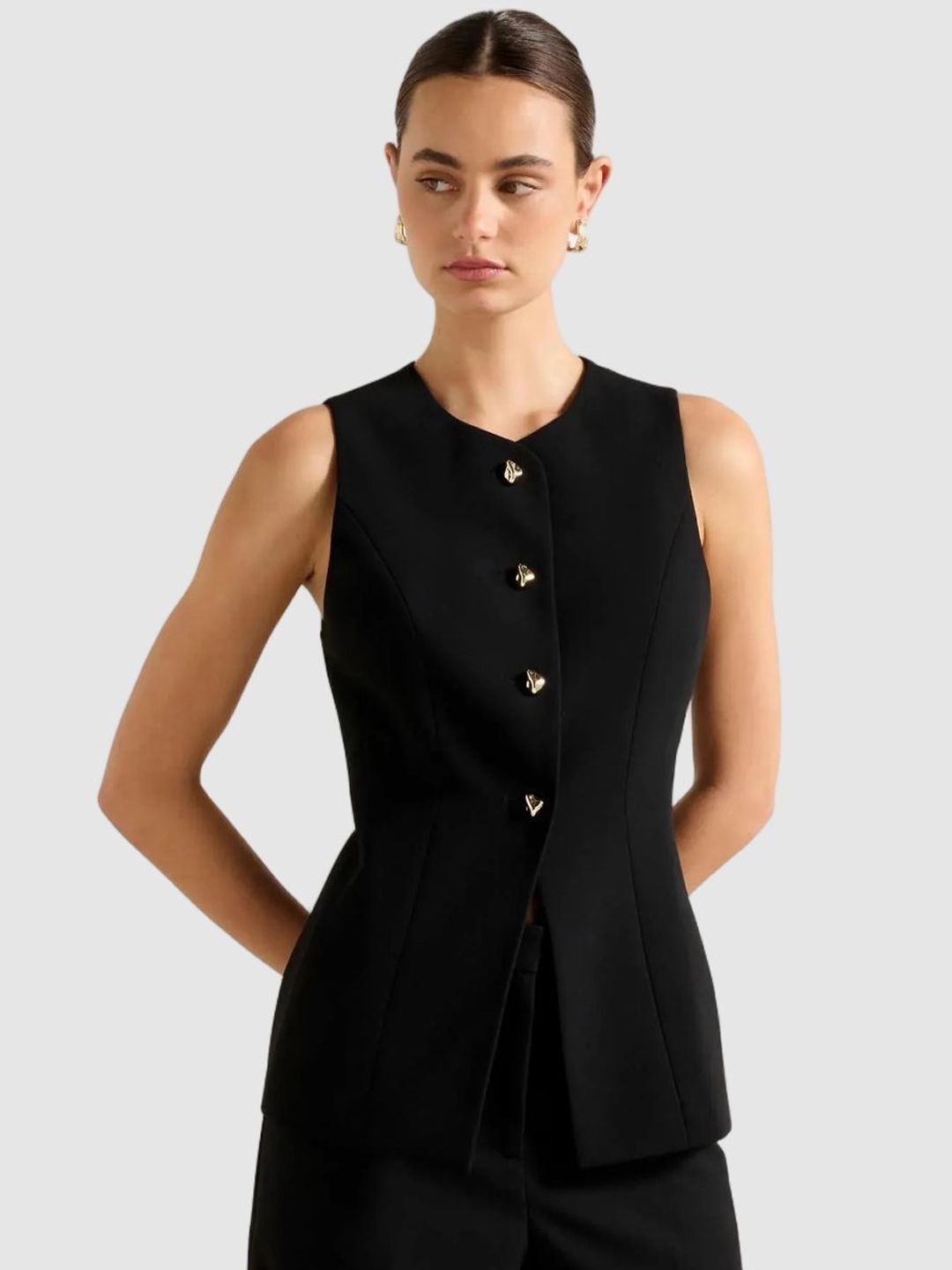 Forever New Hendrix Long Woven Waistcoat-image-7