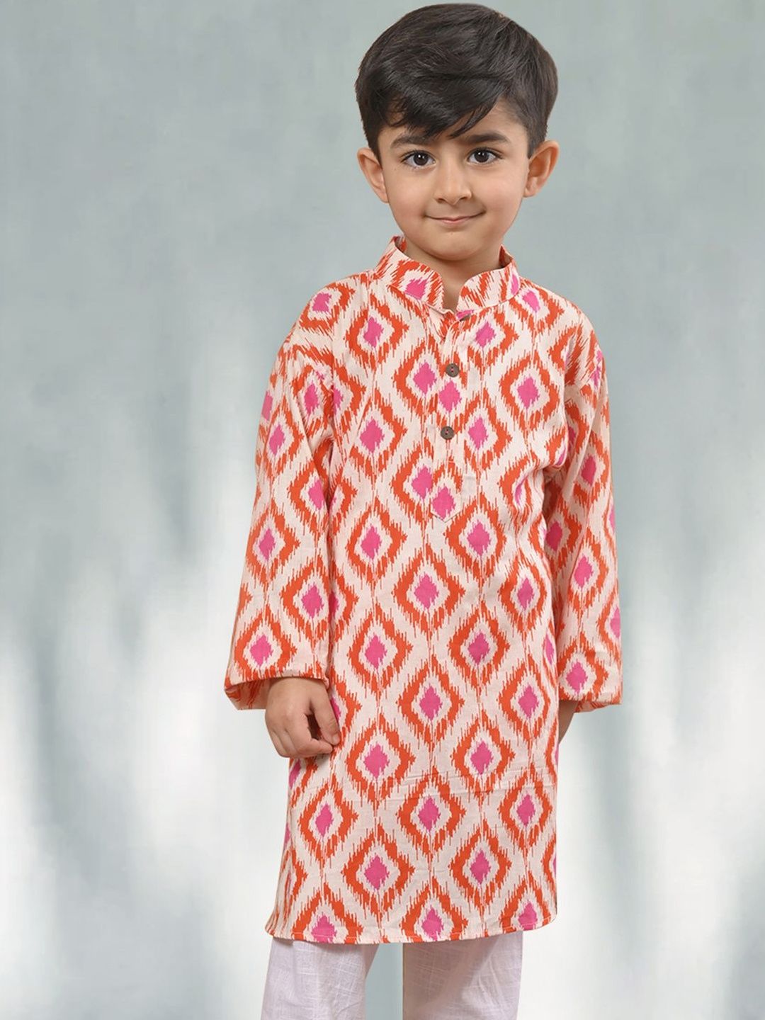 Sangria Boys Printed Cotton Kurta-picture-49