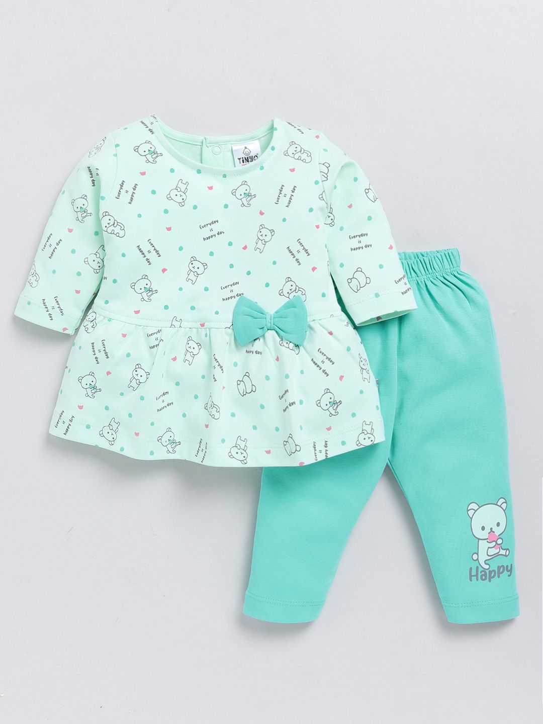 YK X Tinyo Infant Girls Printed Tunic with Leggings-picture-35