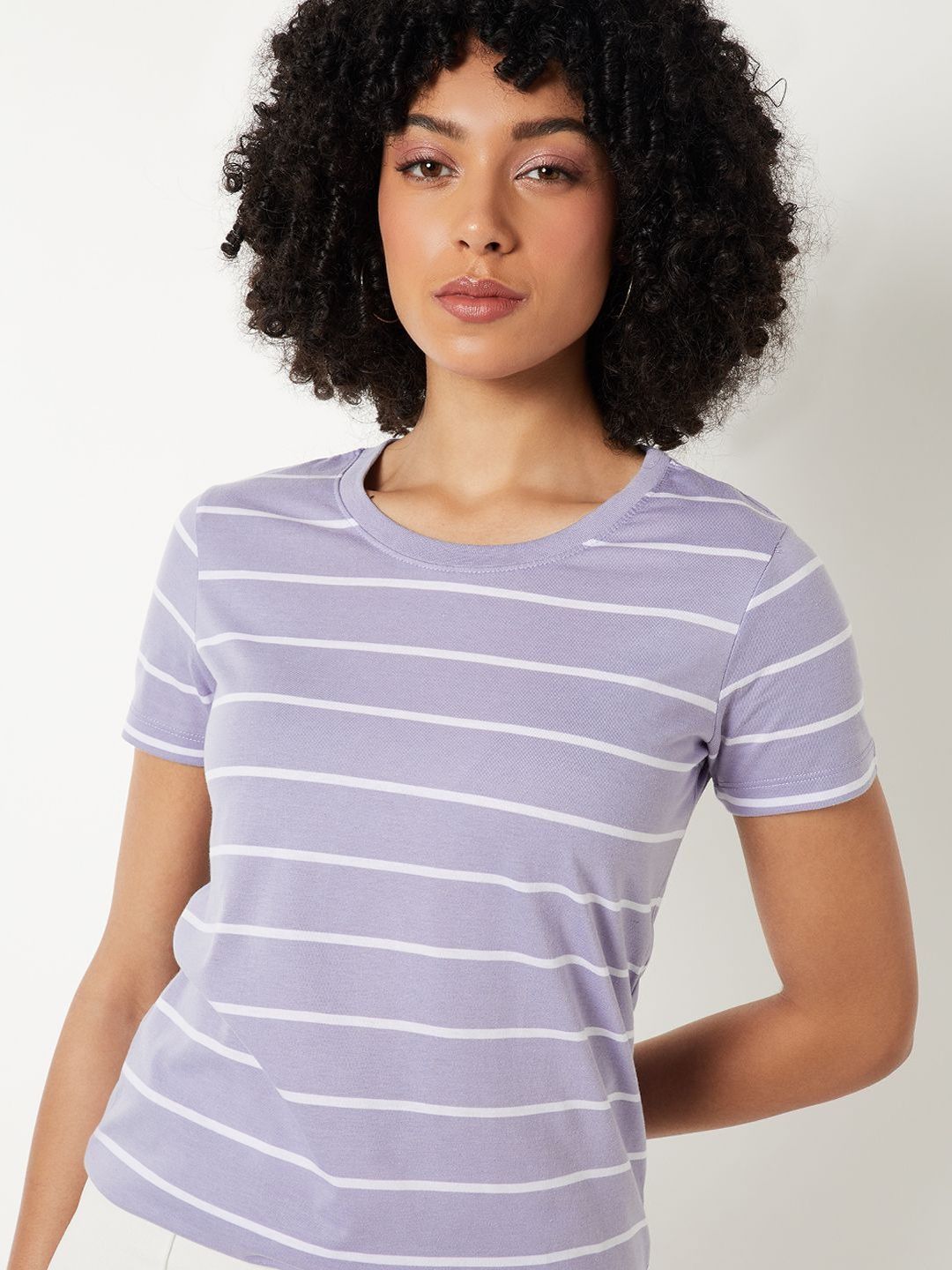 max Women Striped Round Neck T-shirt-picture-19