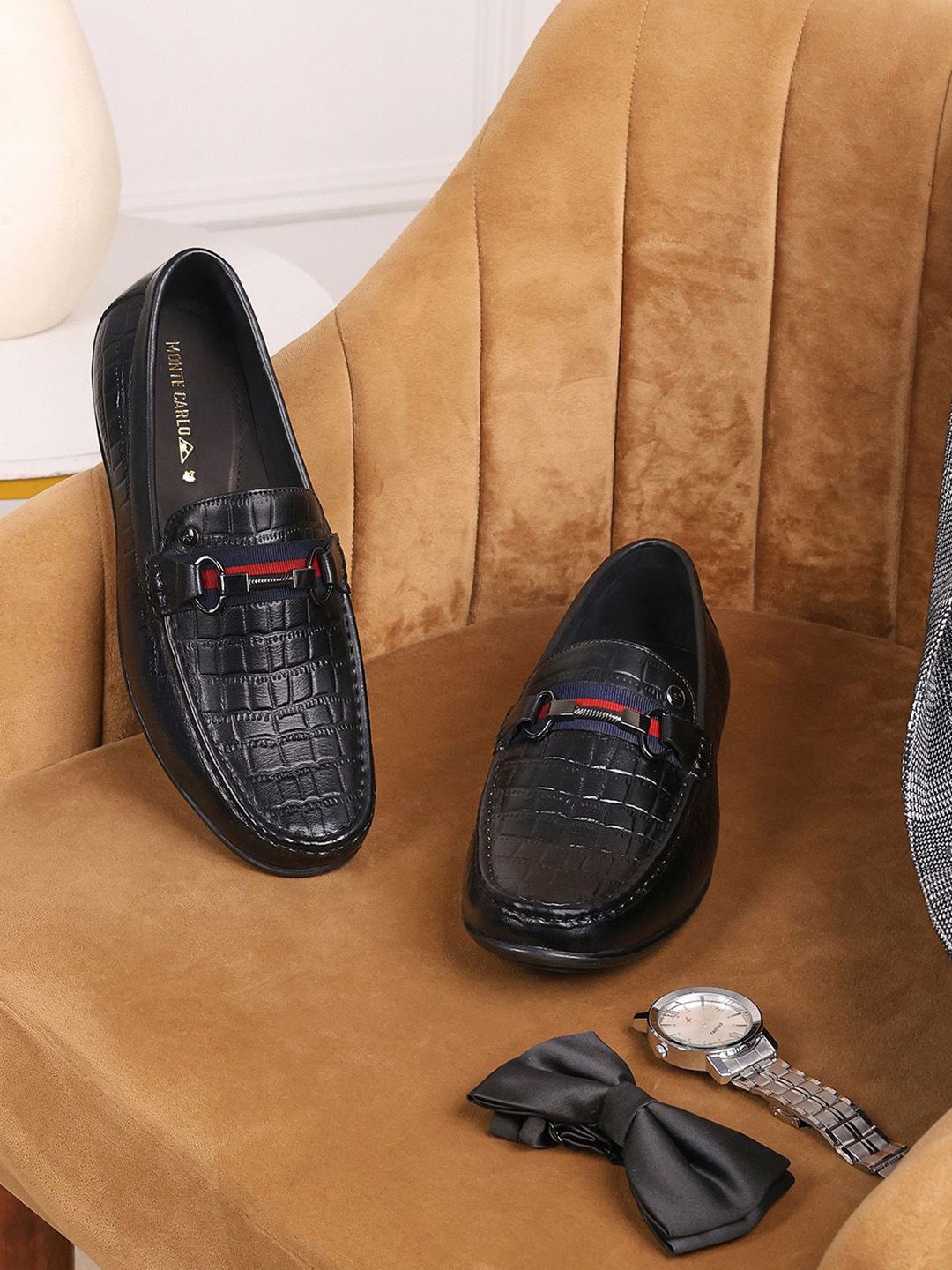 Monte Carlo Men Textured Lightweight Leather Loafers-picture-50