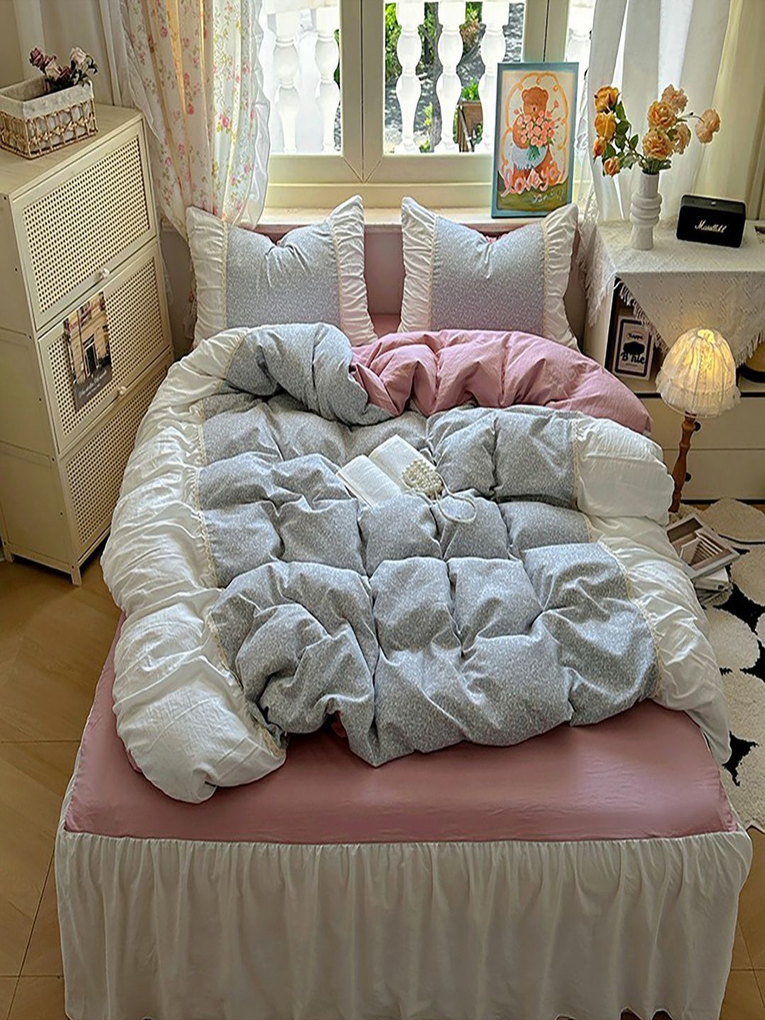JC HOME 4 Piece Double Queen Regular Bedding Set-image-29