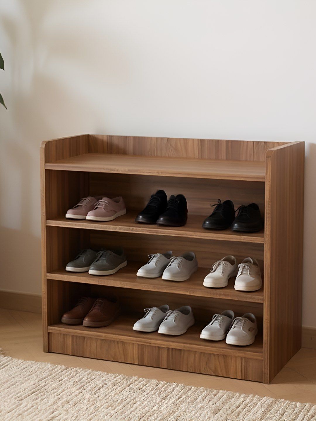 Kik Brown 4-Tier Wooden Shoe Rack-picture-29