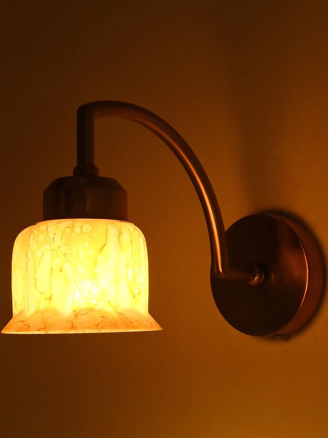 1ST TIME Yellow Printed Glass Traditional Cylinder Wall Lamps Wall Lamps-image-12