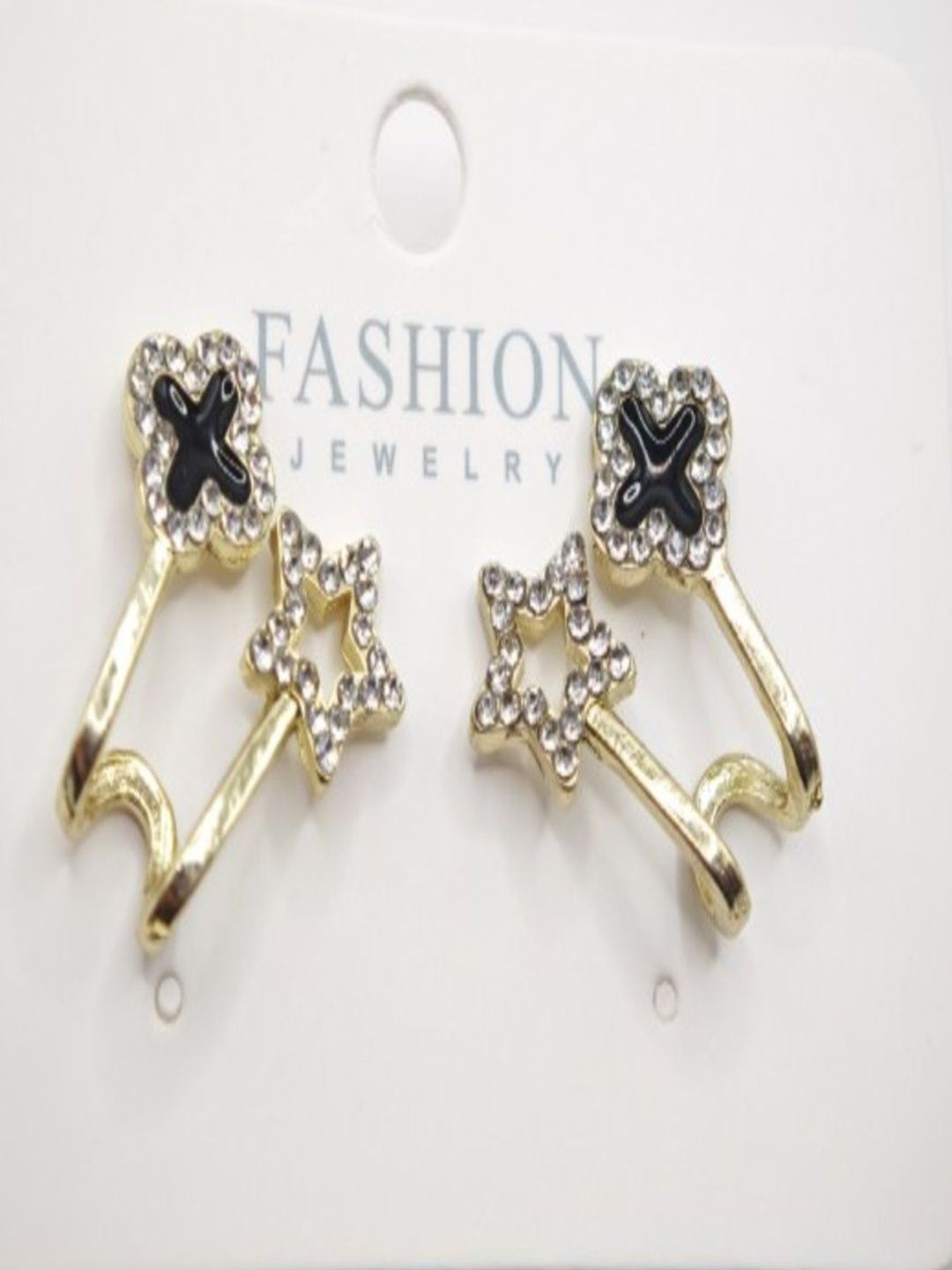 SAPRAA TRENDS Gold-Plated & Black Copper Floral Earrings-picture-37