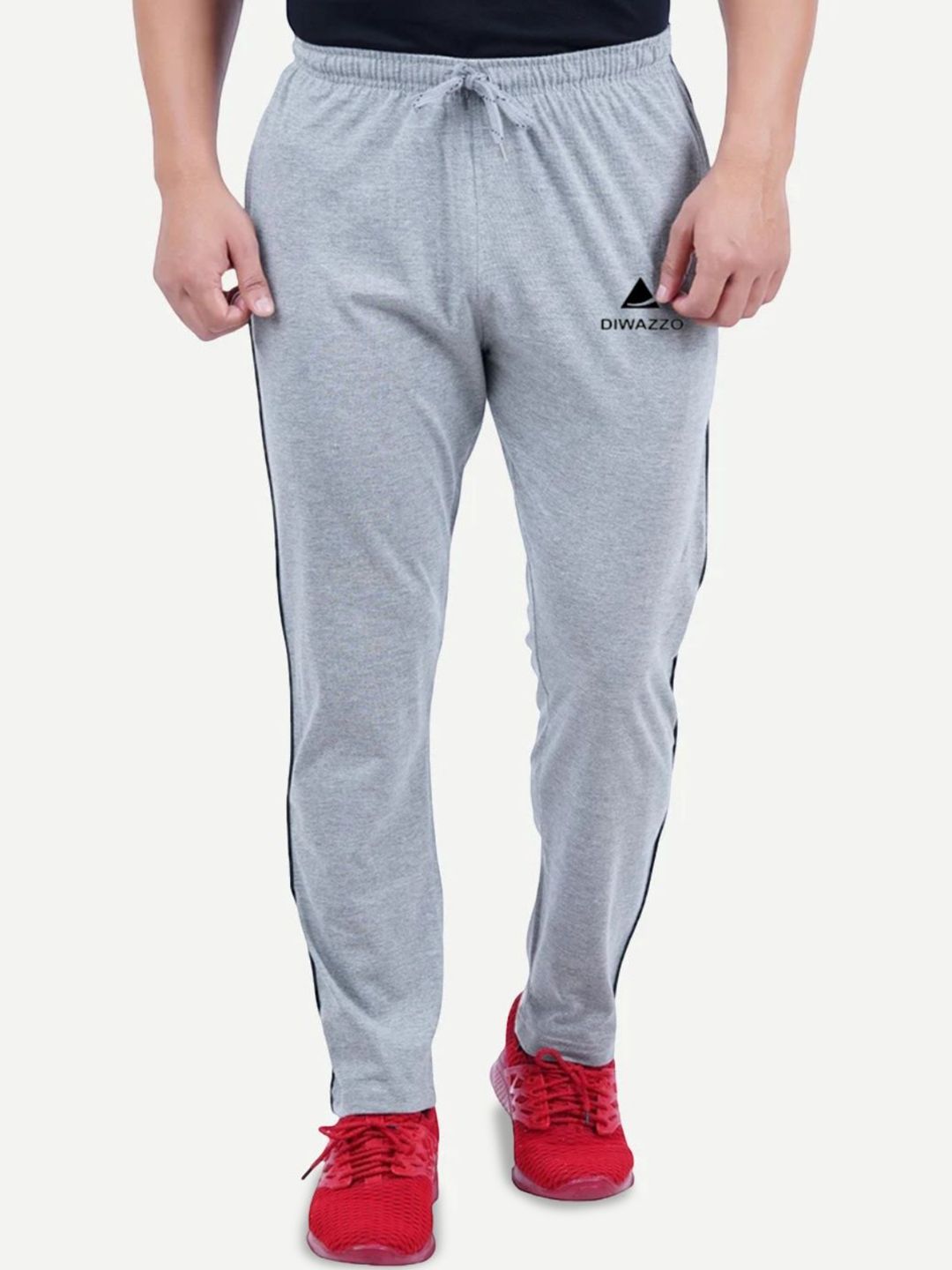 Diwazzo Men Mid-Rise Cotton Track Pants-picture-20