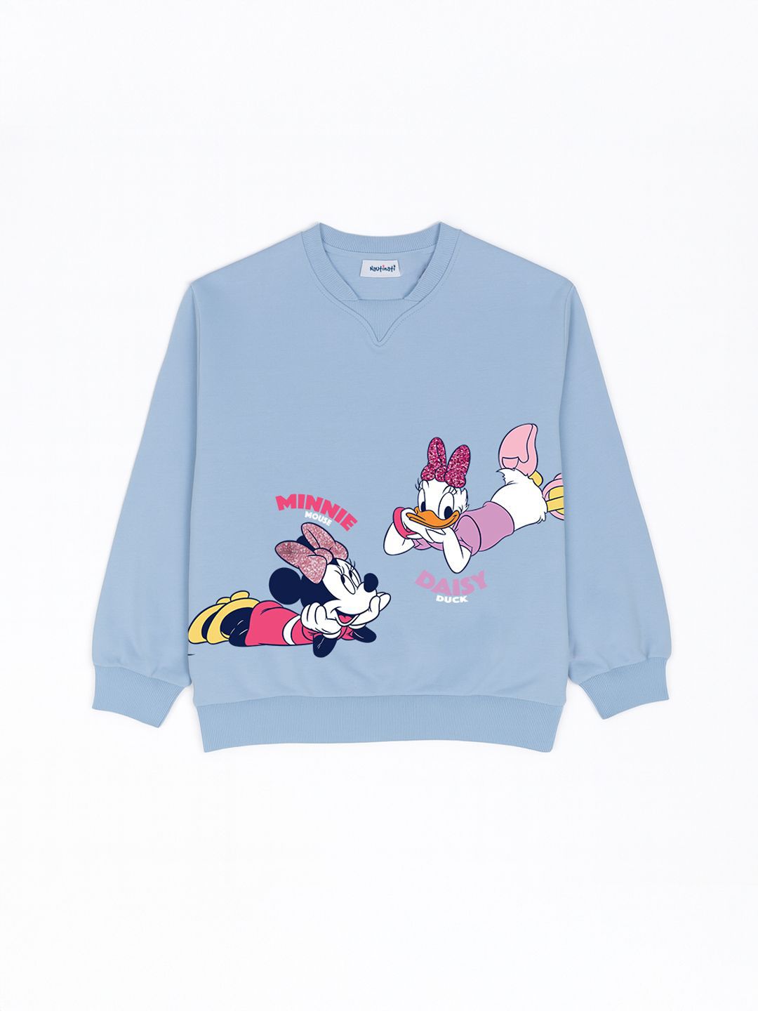 Nauti Nati Girls Blue Minnie Mouse and Daisy Duck Print Sweatshirt-picture-19