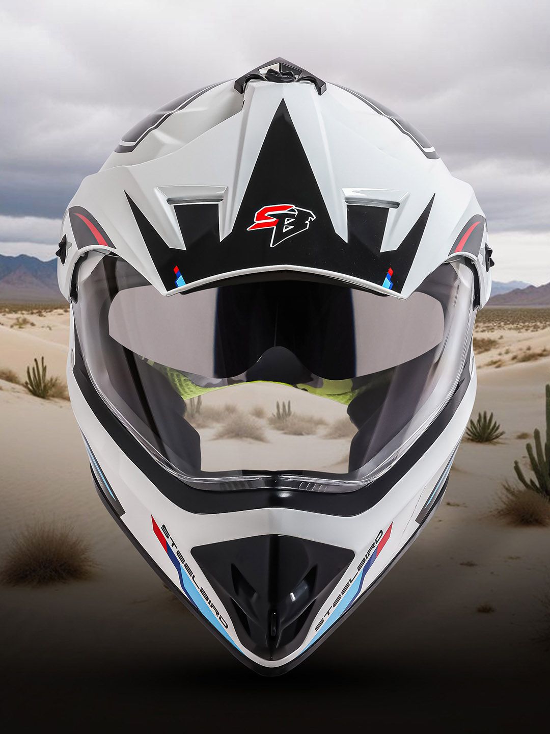 Steelbird SBH 13 ISS Racer Double Visor Full Face Helmet