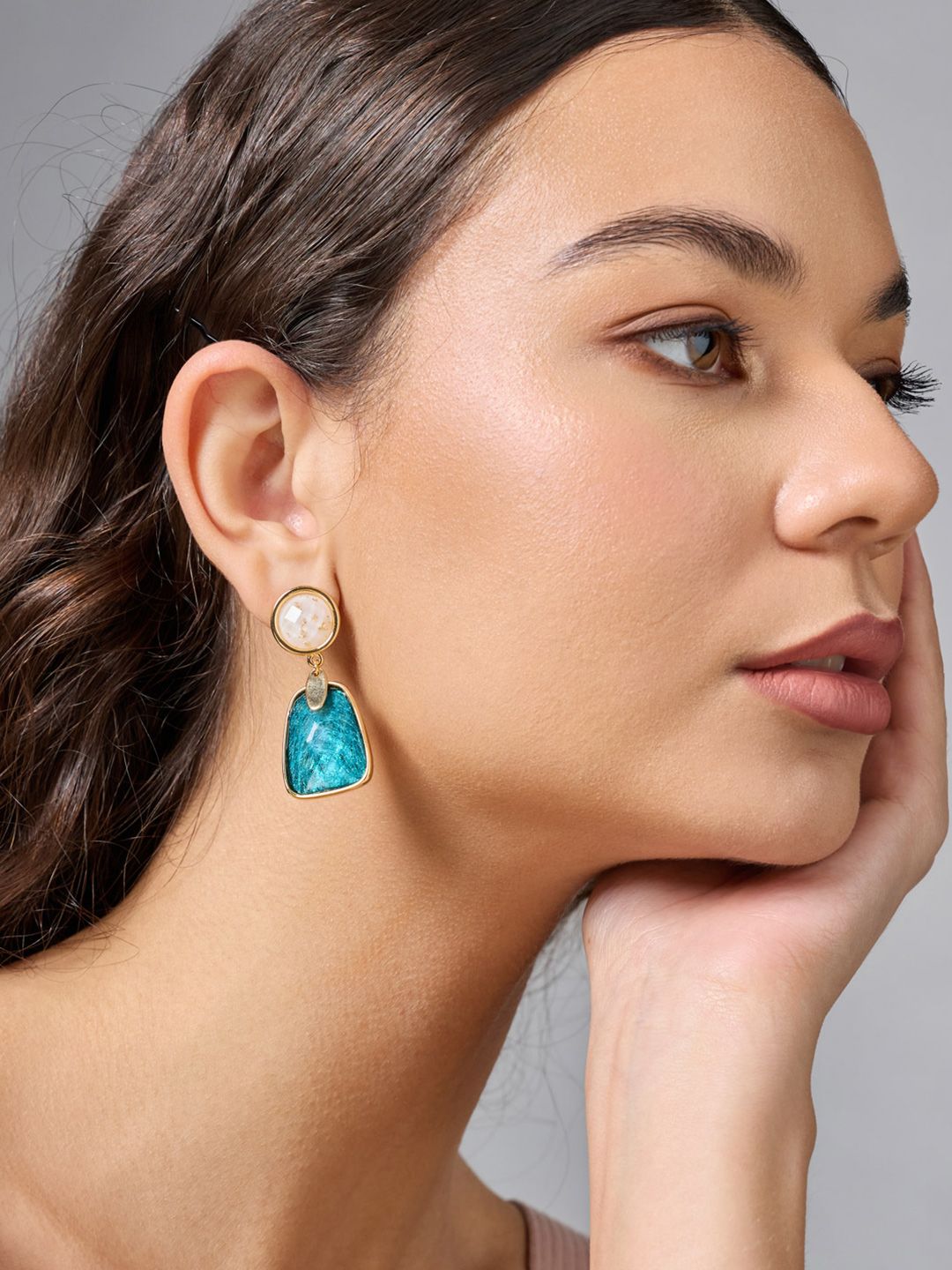 Kushal's Fashion Jewellery Gold-Plated Zircon Studded Classic Drop Earrings-picture-40