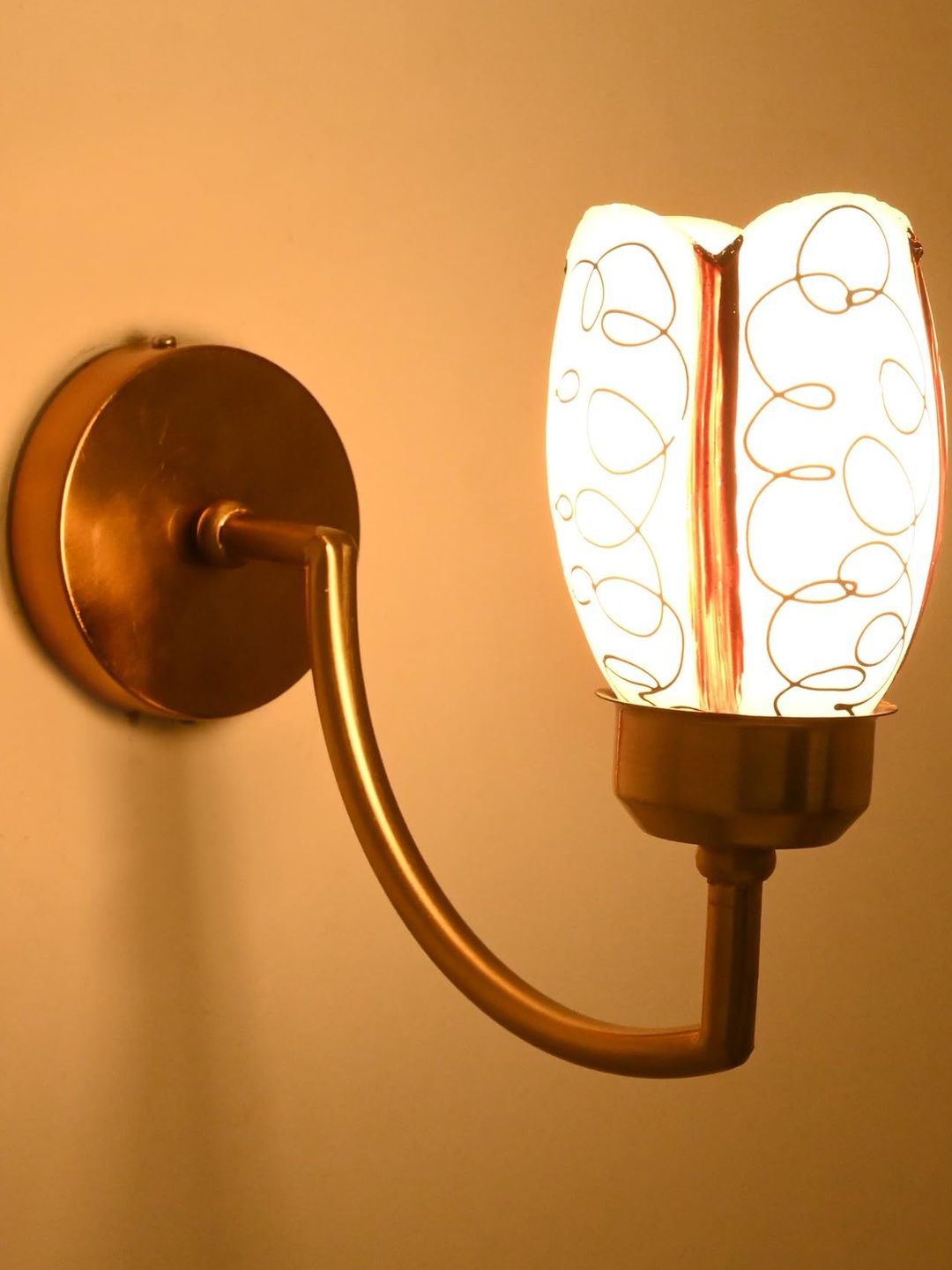 1ST TIME Black & White Printed Glass Traditional Cylinder Wall Lamps Wall Lamps-picture-11