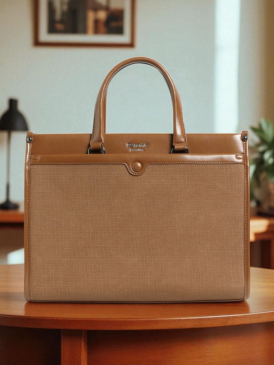 Exotic Women Classic Tan Textured Formal Shoulder Bag-picture-35