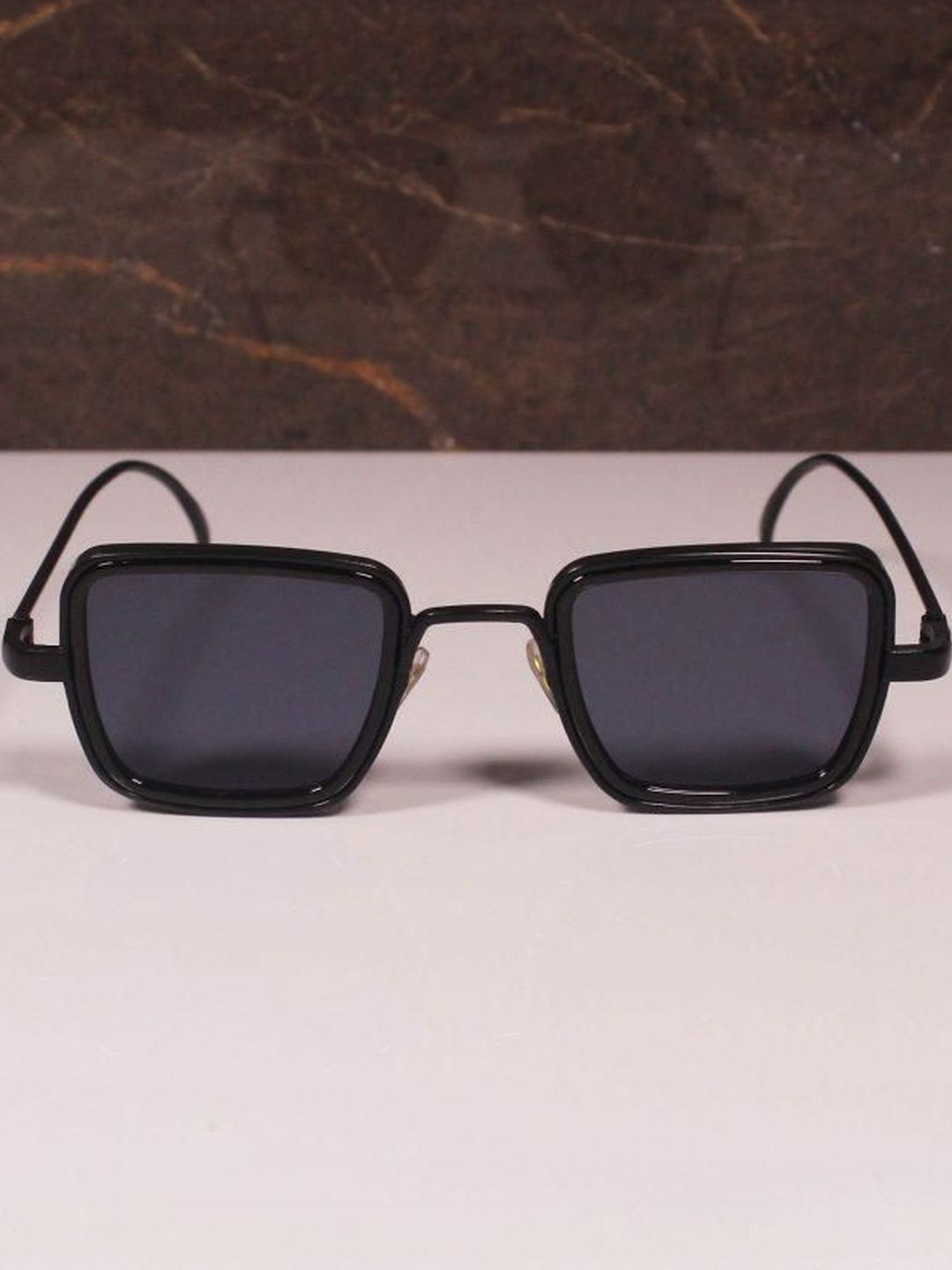 Arzonai Unisex Black Lens & Black Aviator Sunglasses with-image-36