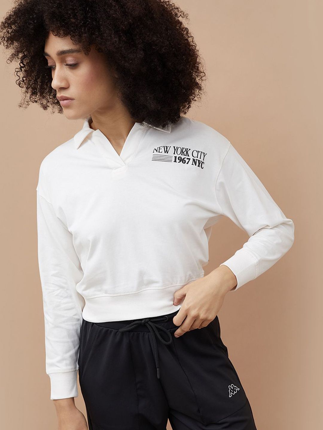 Kappa Women Typography Printed Polo Collar T-shirt-picture-30