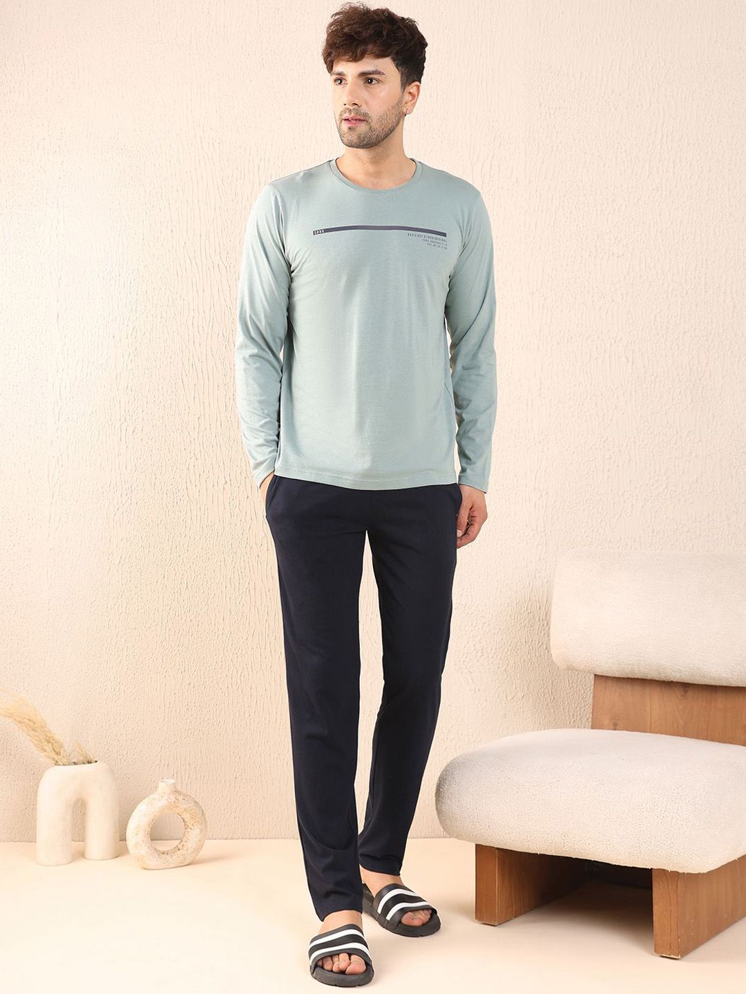 Sweet Dreams Typography Printed Round Neck Night Suit-picture-53