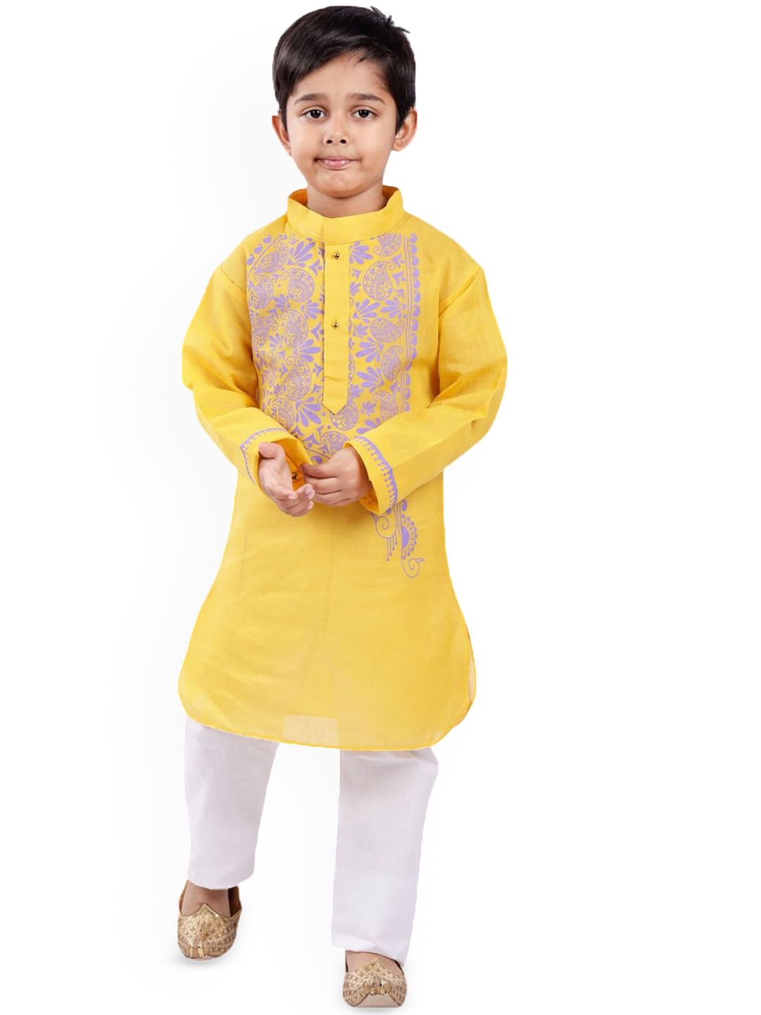 NEW GEN Boys Floral Printed Kurta Sets-picture-19