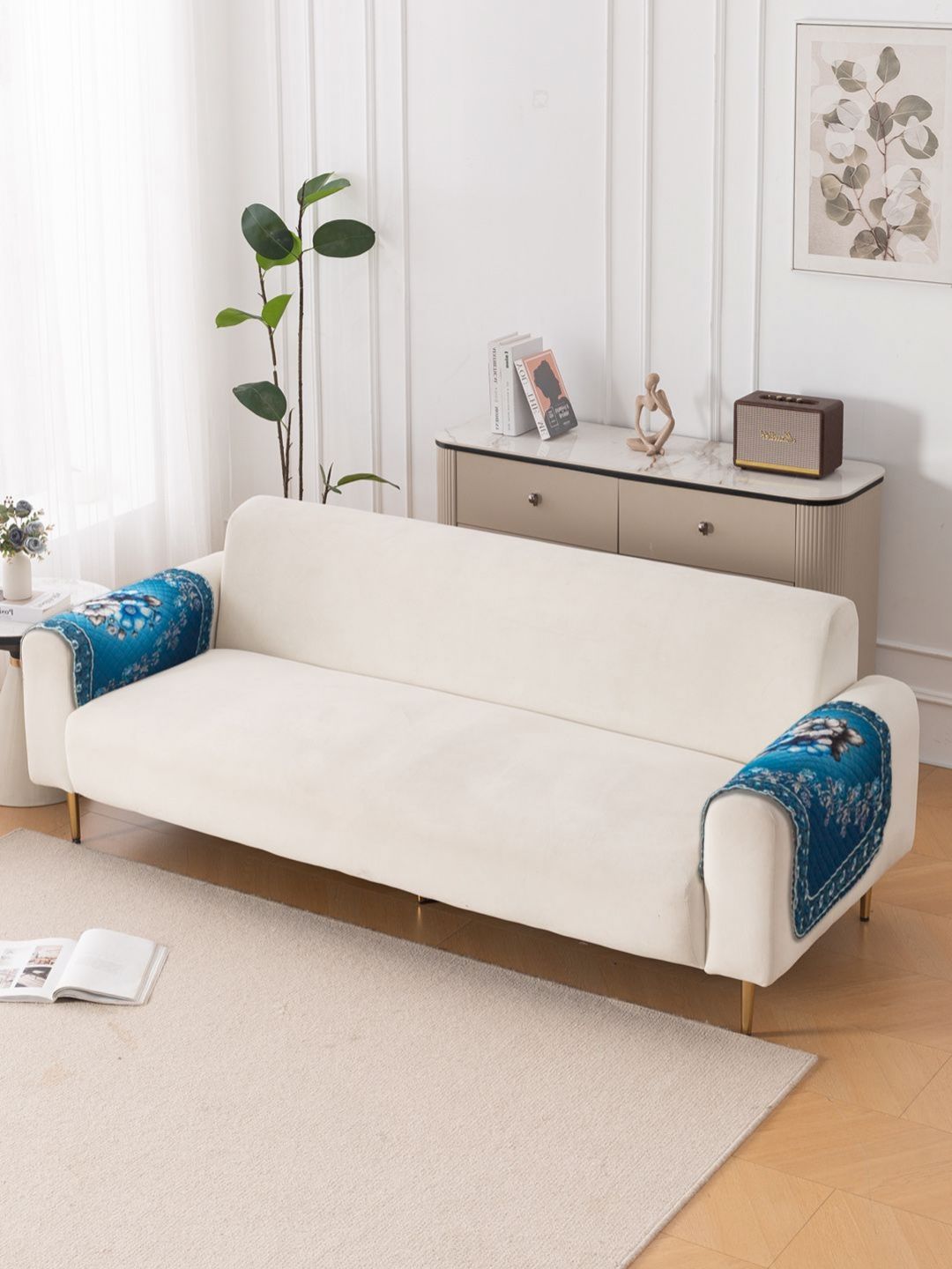 HOKIPO Royal Meadow Polyester 1 Pair Sofa Armrest Cover-picture-55