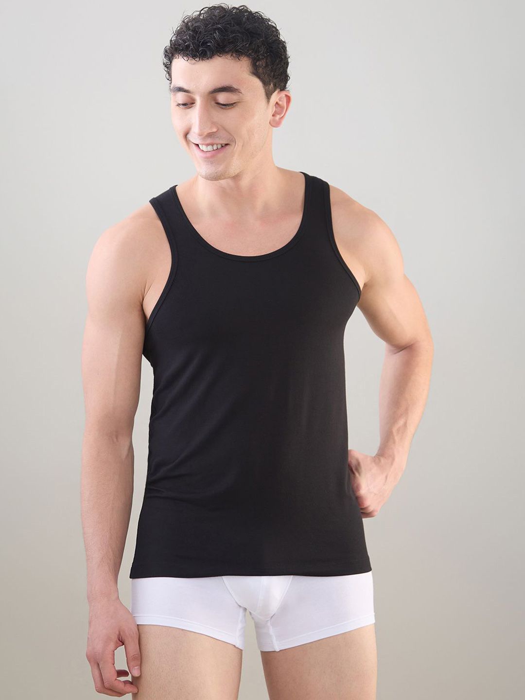 Park Avenue Round Neck Anti-Bacterial Bamboo Basic Innervests-picture-14