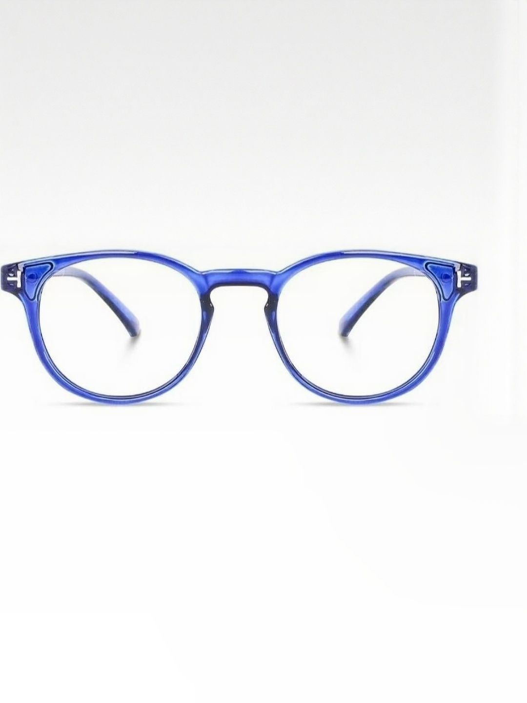 Arzonai Unisex Clear Lens & Blue Cateye Sunglasses with UV Protected Lens-image-4