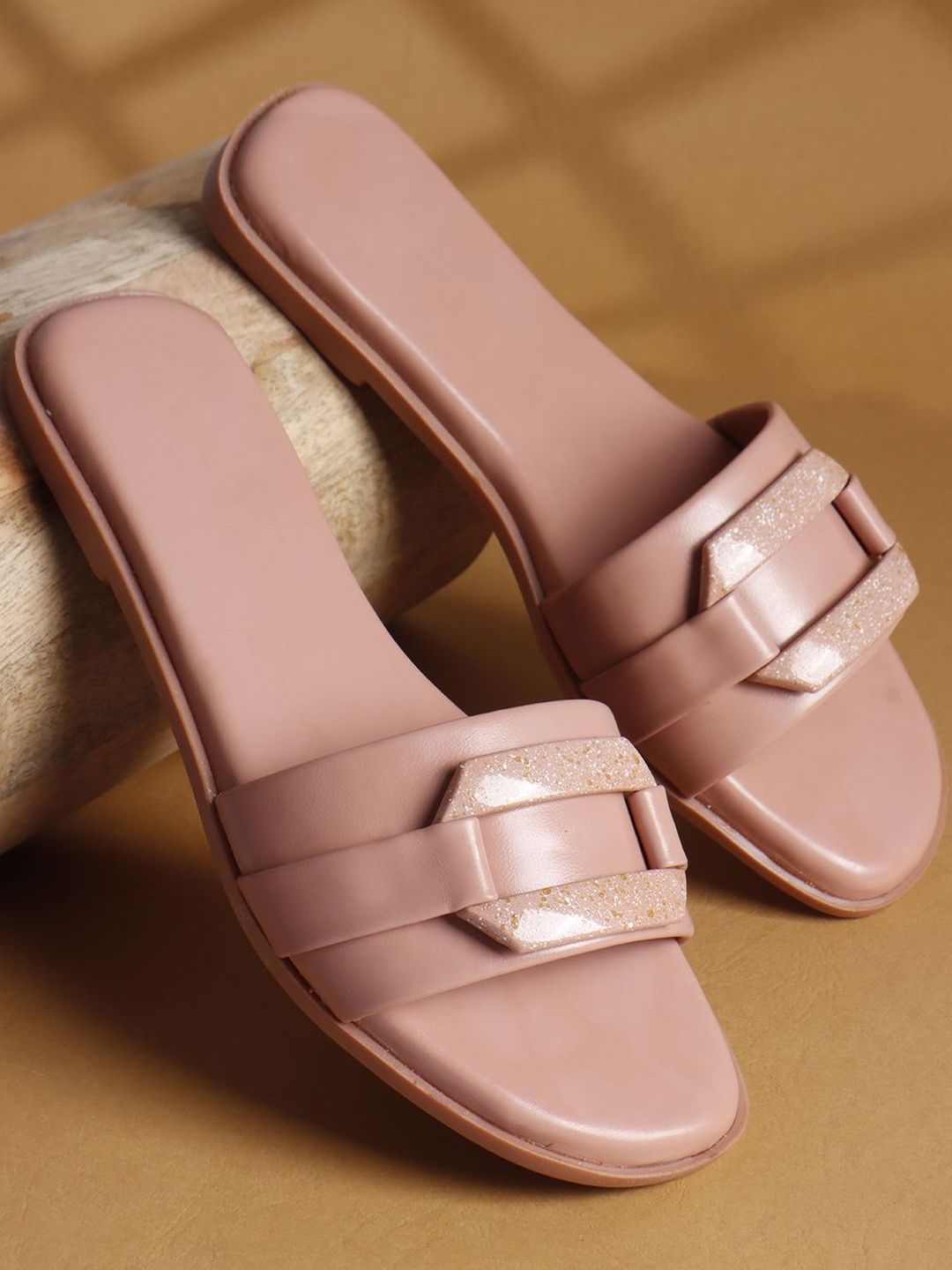 Kook N Keech Women Peach Solid Synthetic Open Toe Flats-picture-35