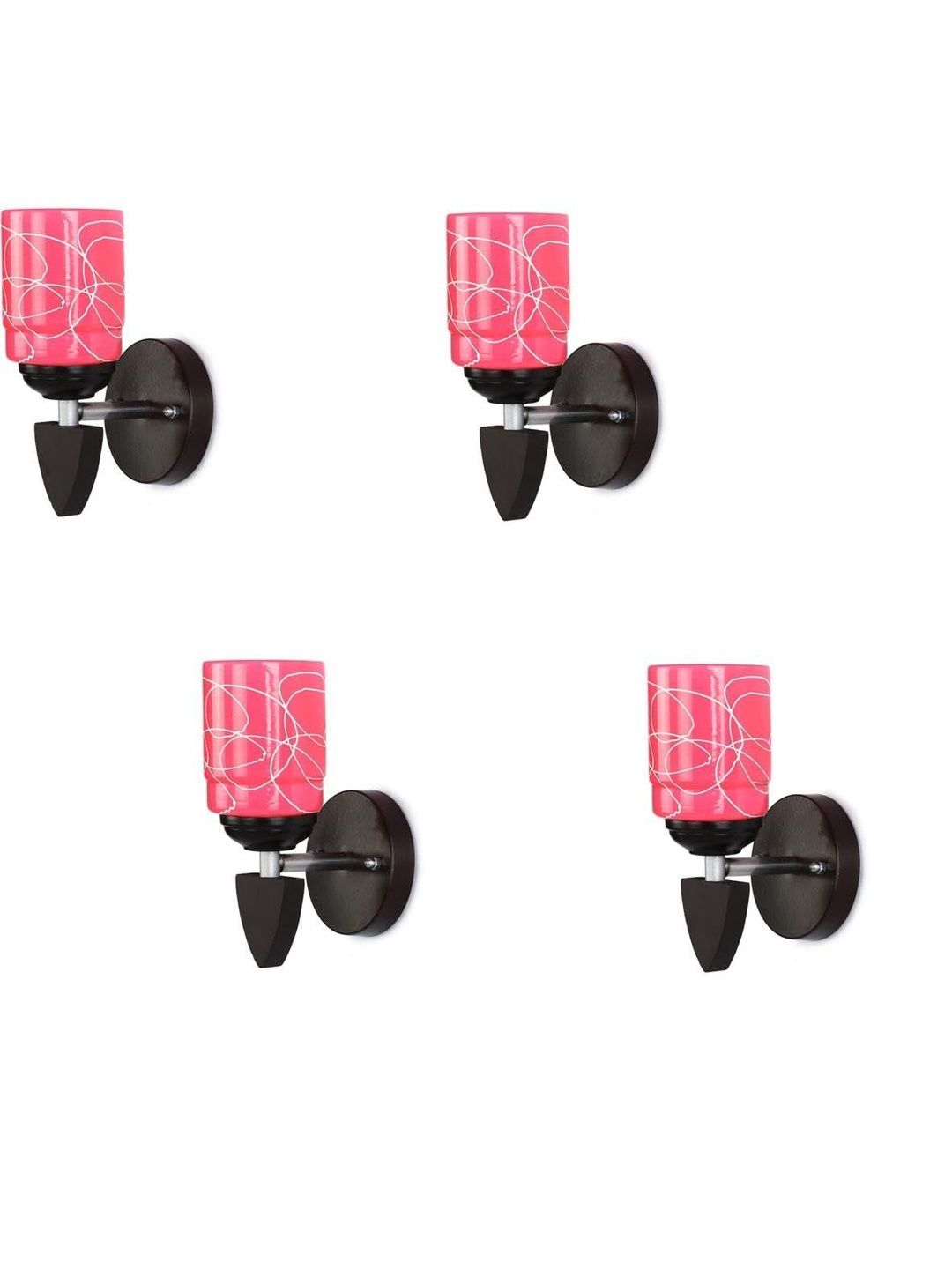 1ST TIME Pink & White Glass Traditional Cylinder Shaped Wall Lamp-picture-25