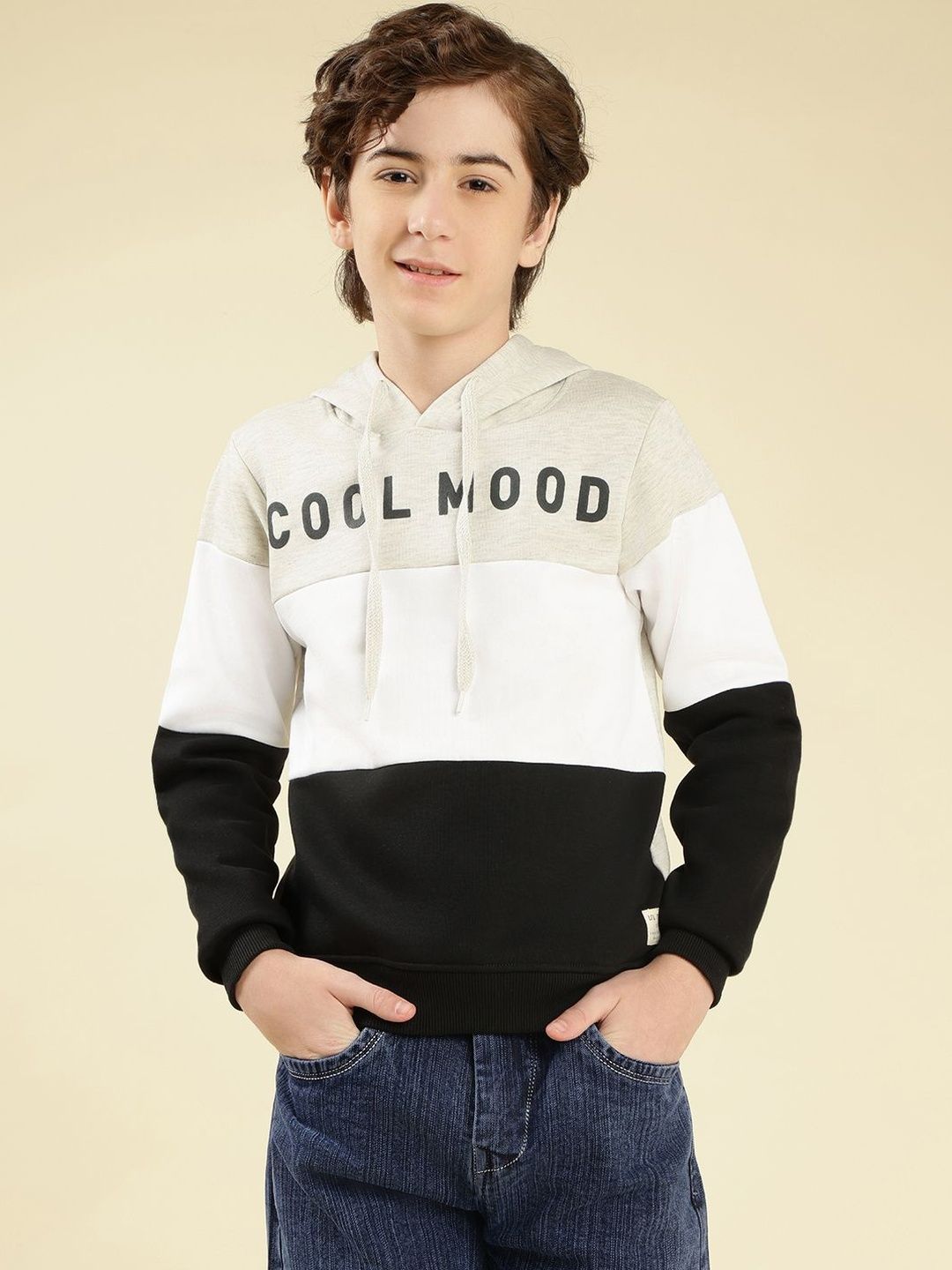 Lil Tomatoes Boys Colourblocked Hooded Sweatshirt-picture-34