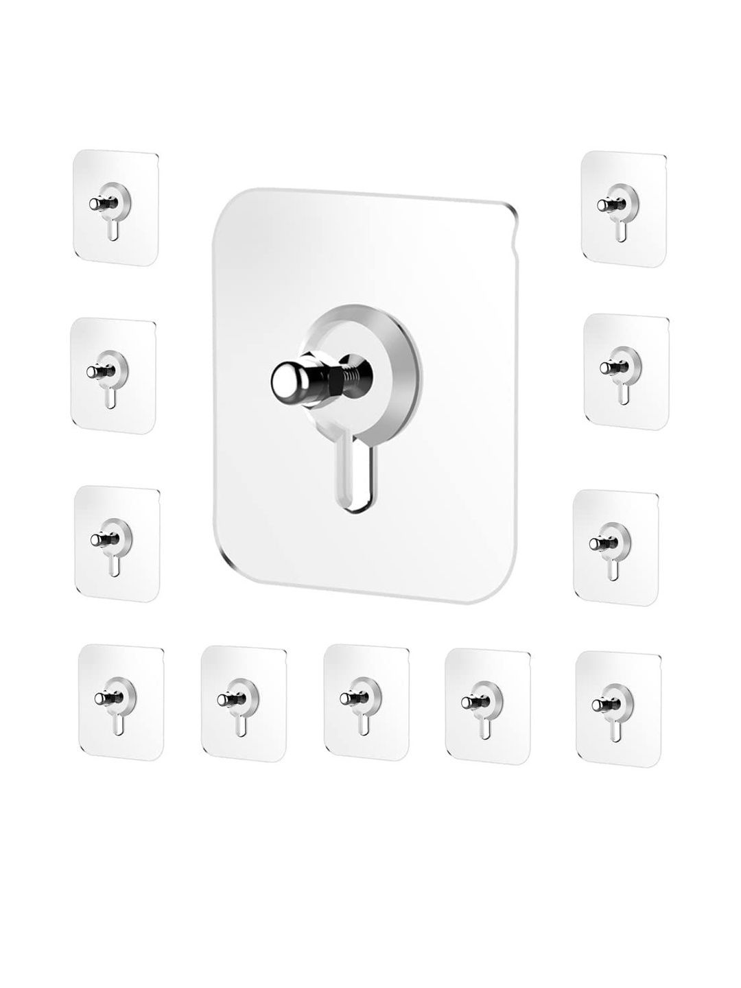 ARPANA BRIGHT Pack of 10 Self Adhesive Screw Wall Hooks-image-6